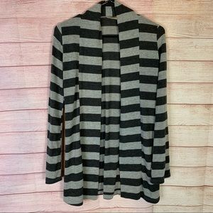 Pretty Good Stripe‎ Open Front Cardigan Sweater Medium